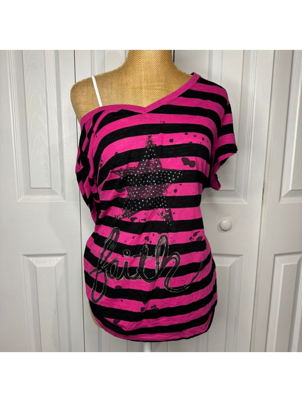 Y2K Striped Short Sleeve Tee
